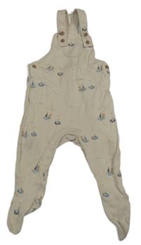 Béžové dupačky s plachetnicemi M&S