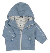 Světlemodrá šusťáková jarní bunda s kapucí C&A