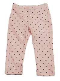 Světleůžové puntíkované sametové žebrované tregíny Lupilu 