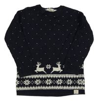 Tmavomodrý svetr se soby George