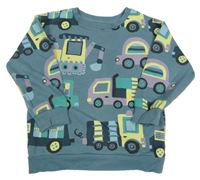 Modrošedá mikina s auty George 