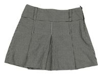 Černo-bílá kostkovaná skládaná sukně Zara