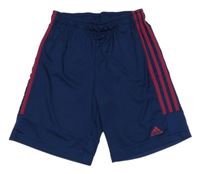 Tmavomodré sportovní kraťasy s logem Adidas