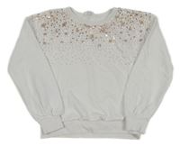 Bílá mikina s flitry H&M