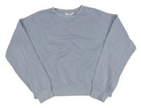 Světlemodrá crop oversize mikina H&M