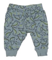 Modrošedé tepláky s dinosaury Primark