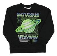 Černá mikina se Saturnem H&M