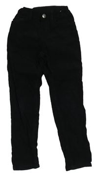 Černé slim fit manšestrové kalhoty H&M