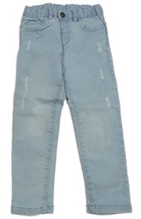 Světlemodré skinny teplákové rifle s prošoupáním so cute