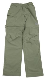 Khaki šusťákové outdoorové kalhoty s odepínacími nohavicemi reima