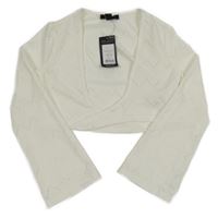 Nové - smetanové vzorované perforované bolérko New Look