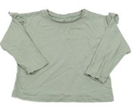 Světlekhaki triko s volánky H&M