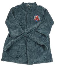 Tmavošedý plyšový župan se Spider-manem MARVEL