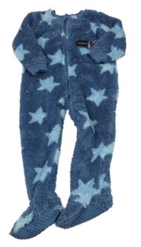 Nové - modrá huňatá kombinéza s hvězdičkami St. Bernard