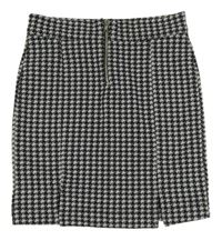 Černo-bílá vzorovaná sukně se zipem George