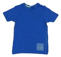 Cobaltově modré melírované tričko s nášivkou alive