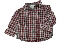 Vínovo-černo-bílá kostkovaná košile Calvin Klein