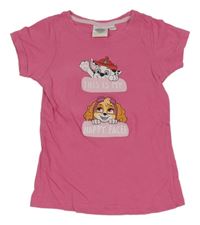 Růžové tričko s PAW PATROL nickelodeon