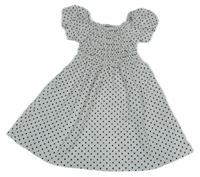 Bílo-černé puntíkaté vzorované šaty RESERVED