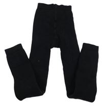 Černé thermo punčochové legíny POCOPIANO