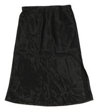 Černá saténová midi sukně H&M