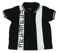 Černo-bílé pruhované polo tričko Firetrap