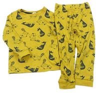 Hořčicové pyžamo se zvířátky M&S
