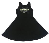 Černé šaty s nápisem H&M