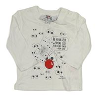 Bílé triko s očima Comic Relief