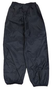 Tmavomodré šusťákové nepromokavé kalhoty