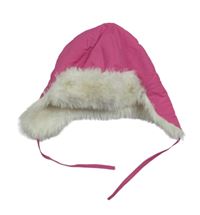 Tmavorůžová kostkovaná šusťáková beranice H&M