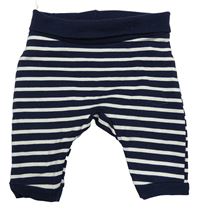 Tmavomodro-bílé pruhované tepláky C&A