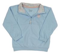 Světlemodrá mikina s výšivkou květiny Primark