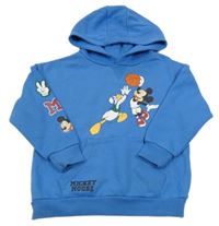 Modrá mikina s Mickeym s Donaldem a kapucí Primark