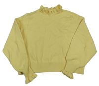 Žlutý crop svetr Zara