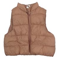 Starorůžová šusťáková zateplená vesta Tex