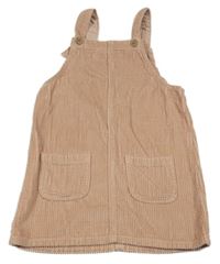 Starorůžové manšestrové laclové šaty George