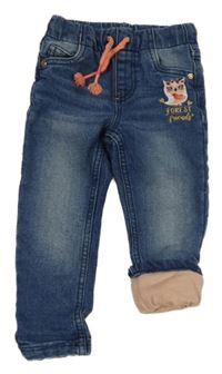 Modré podšité jogger rifle se sovou Kiki&Koko