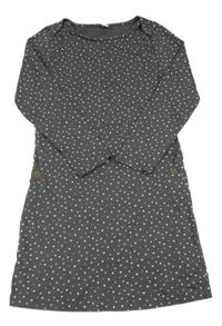 Tmavošedé teplákové šaty se srdíčky Yigga