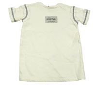 Smetanové teplákové šaty s nápisem a volánky River Island