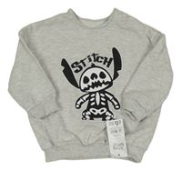 Nové - Šedá melírovaná oversize mikina se Stitchem George