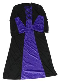 Kostým - Černo-fialové šaty