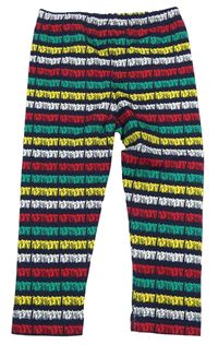 Tmavomodro-barevné pruhované legíny Topomini