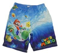 Modré plážové kraťasy s Mariem