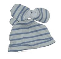 2 set - Modrá pruhovaná bavlněná čepice + rukavice Mothercare