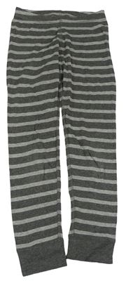 Šedé pruhované pyžamové kalhoty H&M