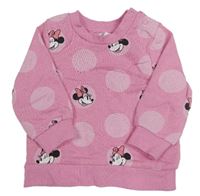 Růžová puntíkatá mikina s Minnie Primark