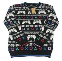 Černý svetr s ovladači - PlayStation Primark