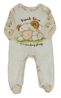 Bílo-smetanový overal s ovcí Shein