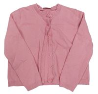 Růžový propínací lehký svetr Matalan